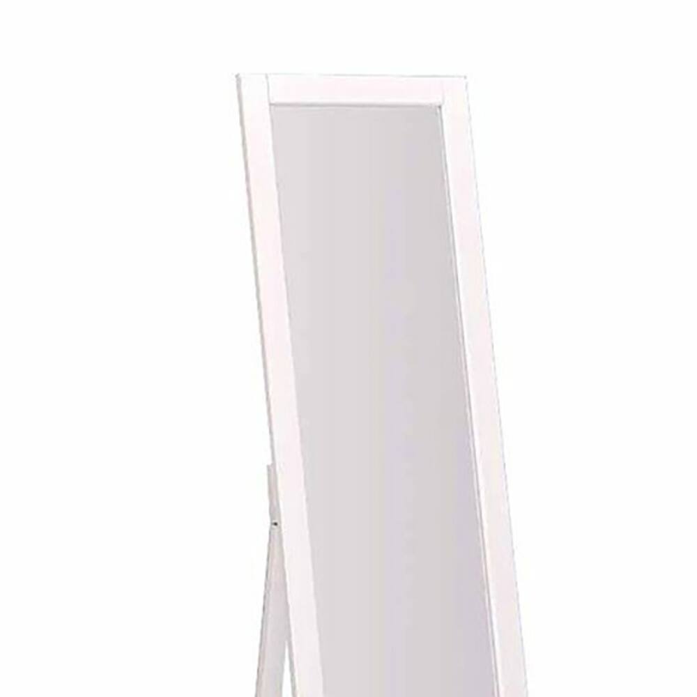 59" Wood FullLength Free Standing Mirror White 16"x59" Bed Bath
